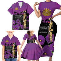 ANZAC Soldier and War Animals Family Matching Short Sleeve Bodycon Dress and Hawaiian Shirt We Will Remember Them