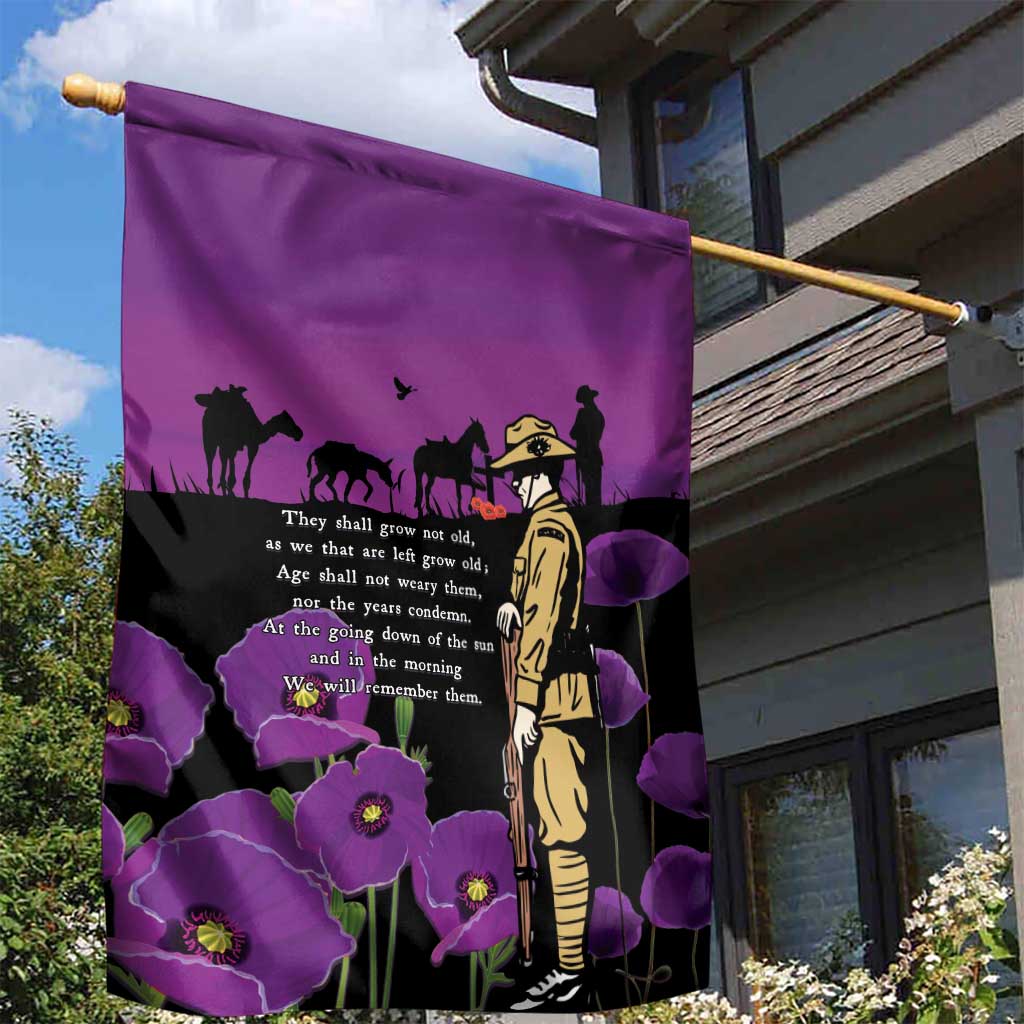 ANZAC Soldier and War Animals Garden Flag We Will Remember Them LT15 - Polynesian Pride
