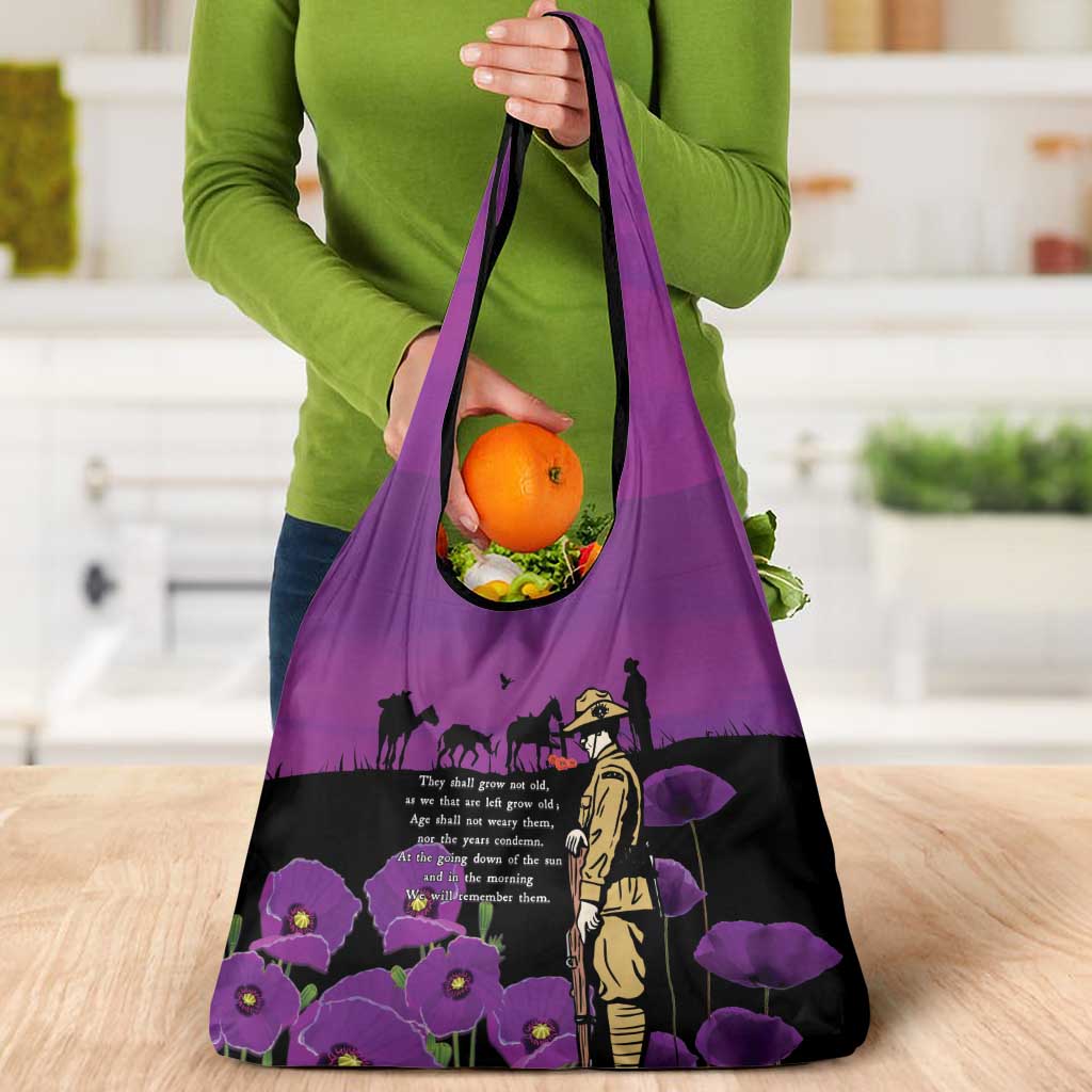 ANZAC Soldier and War Animals Grocery Bag We Will Remember Them LT15 - Polynesian Pride