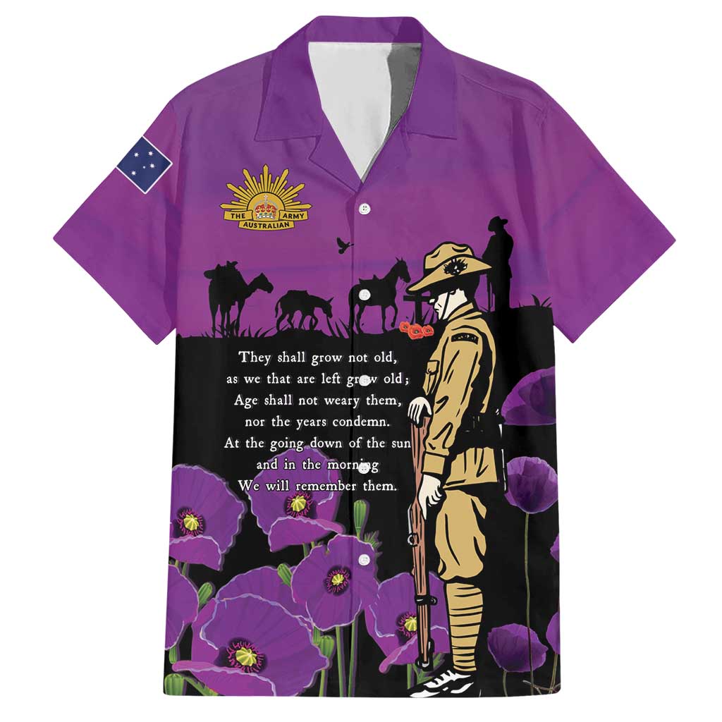 ANZAC Soldier and War Animals Hawaiian Shirt We Will Remember Them