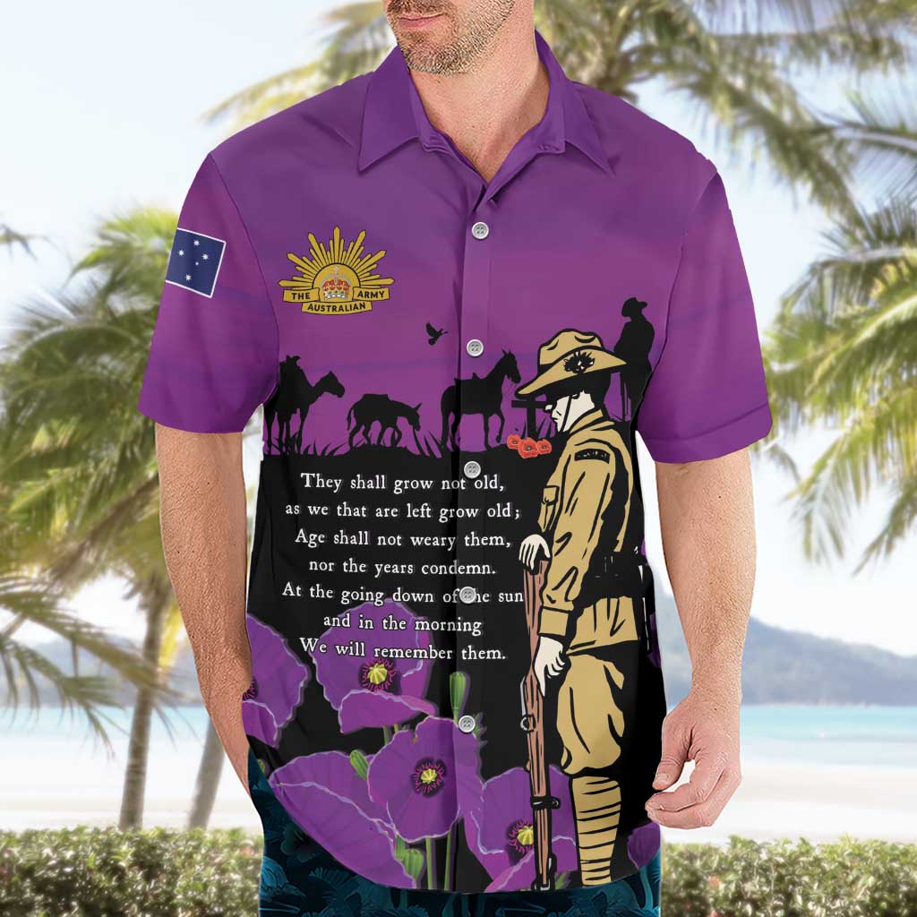 ANZAC Soldier and War Animals Hawaiian Shirt We Will Remember Them LT15 - Polynesian Pride