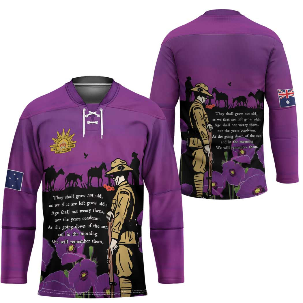 ANZAC Soldier and War Animals Hockey Jersey We Will Remember Them LT15 - Polynesian Pride