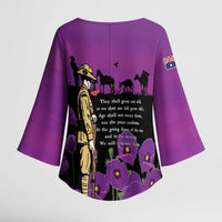 ANZAC Soldier and War Animals Kimono Sleeve Blouse We Will Remember Them LT15 - Polynesian Pride