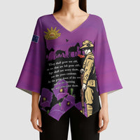 ANZAC Soldier and War Animals Kimono Sleeve Blouse We Will Remember Them LT15 - Polynesian Pride