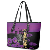 ANZAC Soldier and War Animals Leather Tote Bag We Will Remember Them LT15 - Polynesian Pride