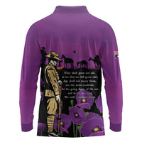 ANZAC Soldier and War Animals Long Sleeve Polo Shirt We Will Remember Them LT15 - Polynesian Pride