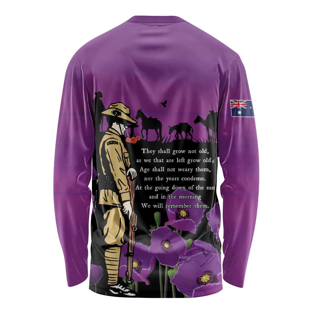 ANZAC Soldier and War Animals Long Sleeve Shirt We Will Remember Them LT15 - Polynesian Pride