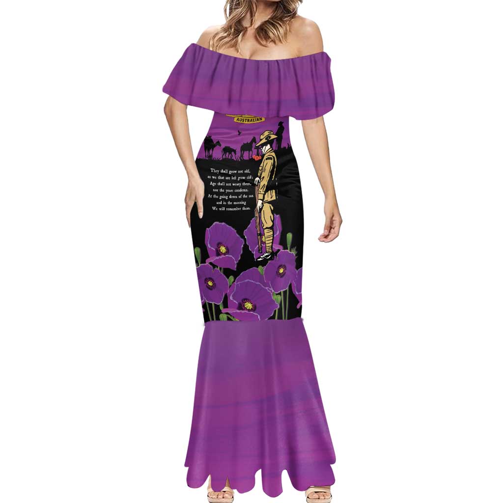 ANZAC Soldier and War Animals Mermaid Dress We Will Remember Them LT15 - Polynesian Pride