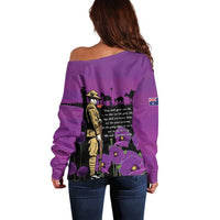 ANZAC Soldier and War Animals Off Shoulder Sweater We Will Remember Them LT15 - Polynesian Pride