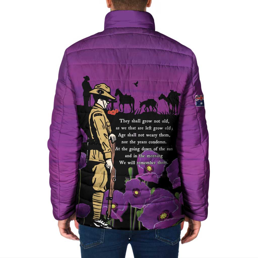 ANZAC Soldier and War Animals Padded Jacket We Will Remember Them LT15 - Polynesian Pride