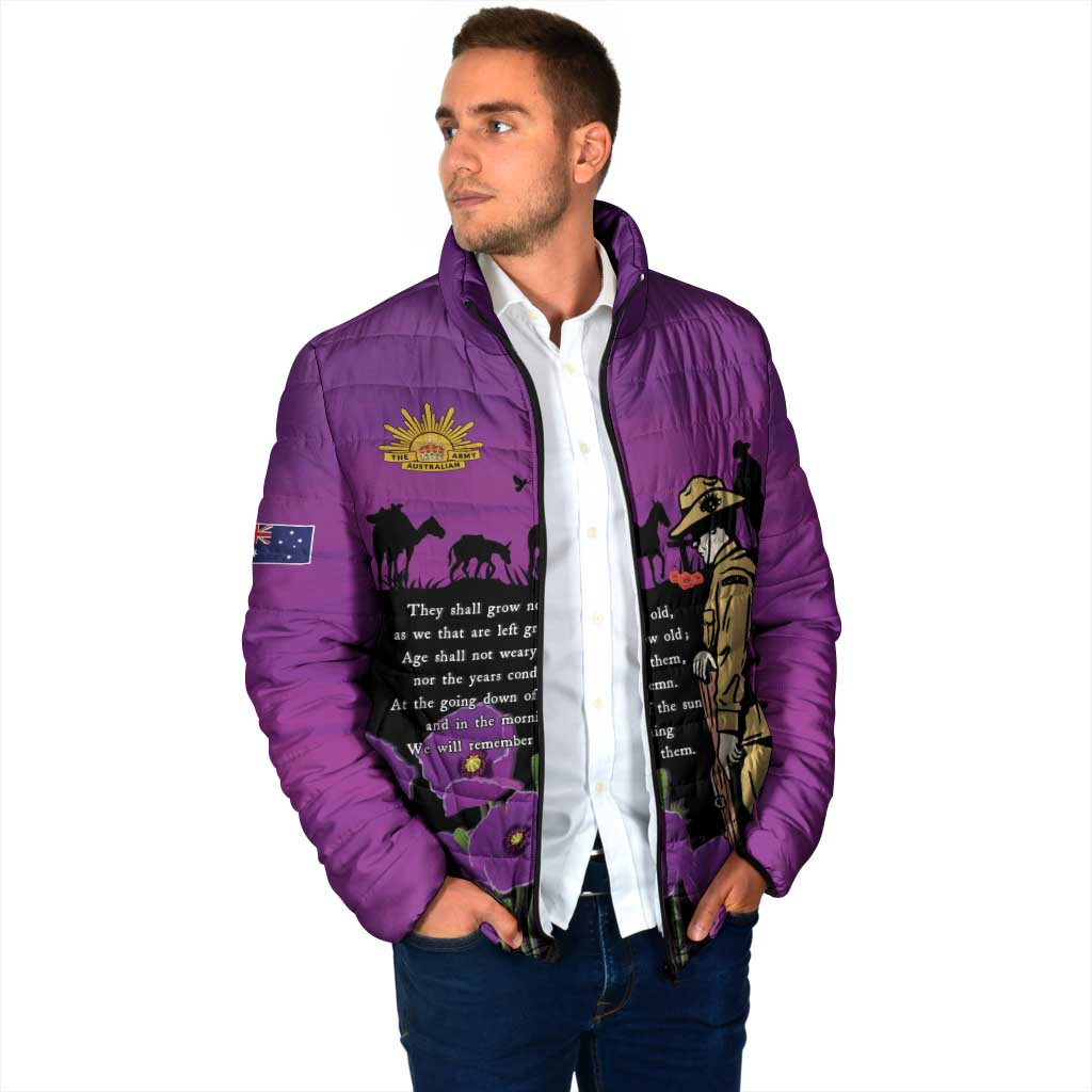 ANZAC Soldier and War Animals Padded Jacket We Will Remember Them LT15 - Polynesian Pride