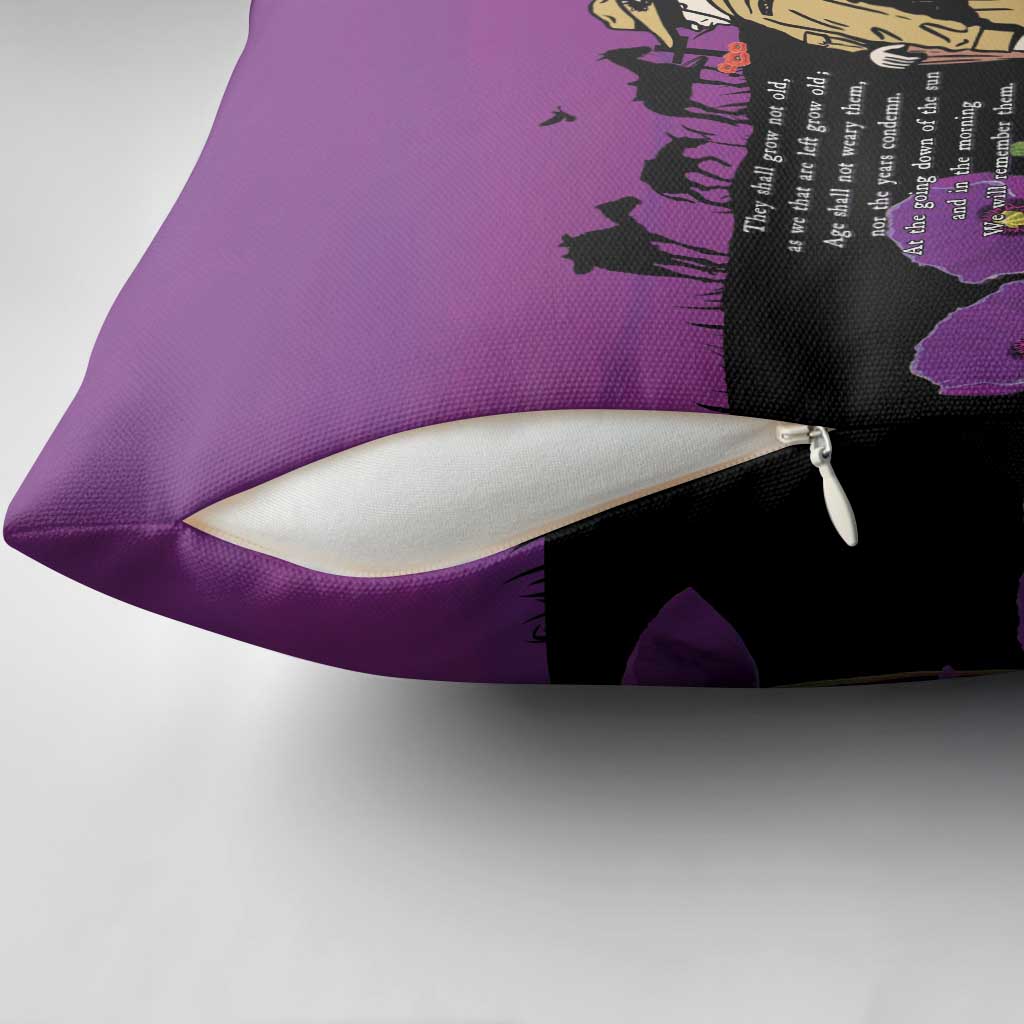 ANZAC Soldier and War Animals Pillow Cover We Will Remember Them LT15 - Polynesian Pride