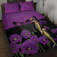 ANZAC Soldier and War Animals Quilt Bed Set We Will Remember Them LT15 Purple - Polynesian Pride