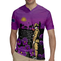ANZAC Soldier and War Animals Rugby Jersey We Will Remember Them