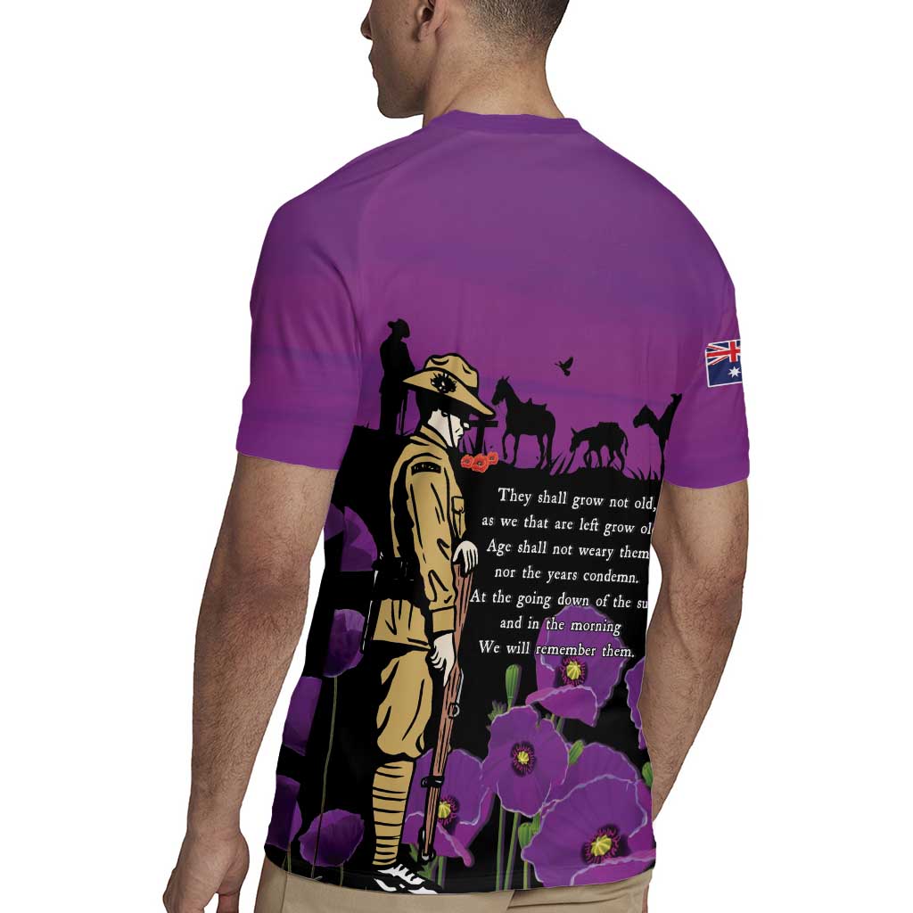 ANZAC Soldier and War Animals Rugby Jersey We Will Remember Them