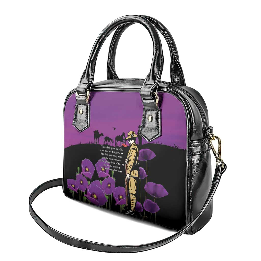 ANZAC Soldier and War Animals Shoulder Handbag We Will Remember Them LT15 - Polynesian Pride