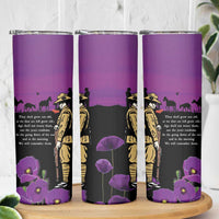 ANZAC Soldier and War Animals Skinny Tumbler We Will Remember Them LT15 - Polynesian Pride