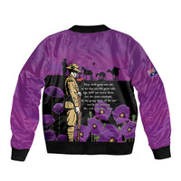 ANZAC Soldier and War Animals Sleeve Zip Bomber Jacket We Will Remember Them LT15 - Polynesian Pride