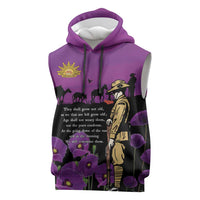 ANZAC Soldier and War Animals Sleeveless Hoodie We Will Remember Them