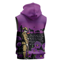 ANZAC Soldier and War Animals Sleeveless Hoodie We Will Remember Them