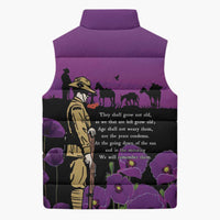 ANZAC Soldier and War Animals Sleeveless Puffer Jacket We Will Remember Them LT15 - Polynesian Pride