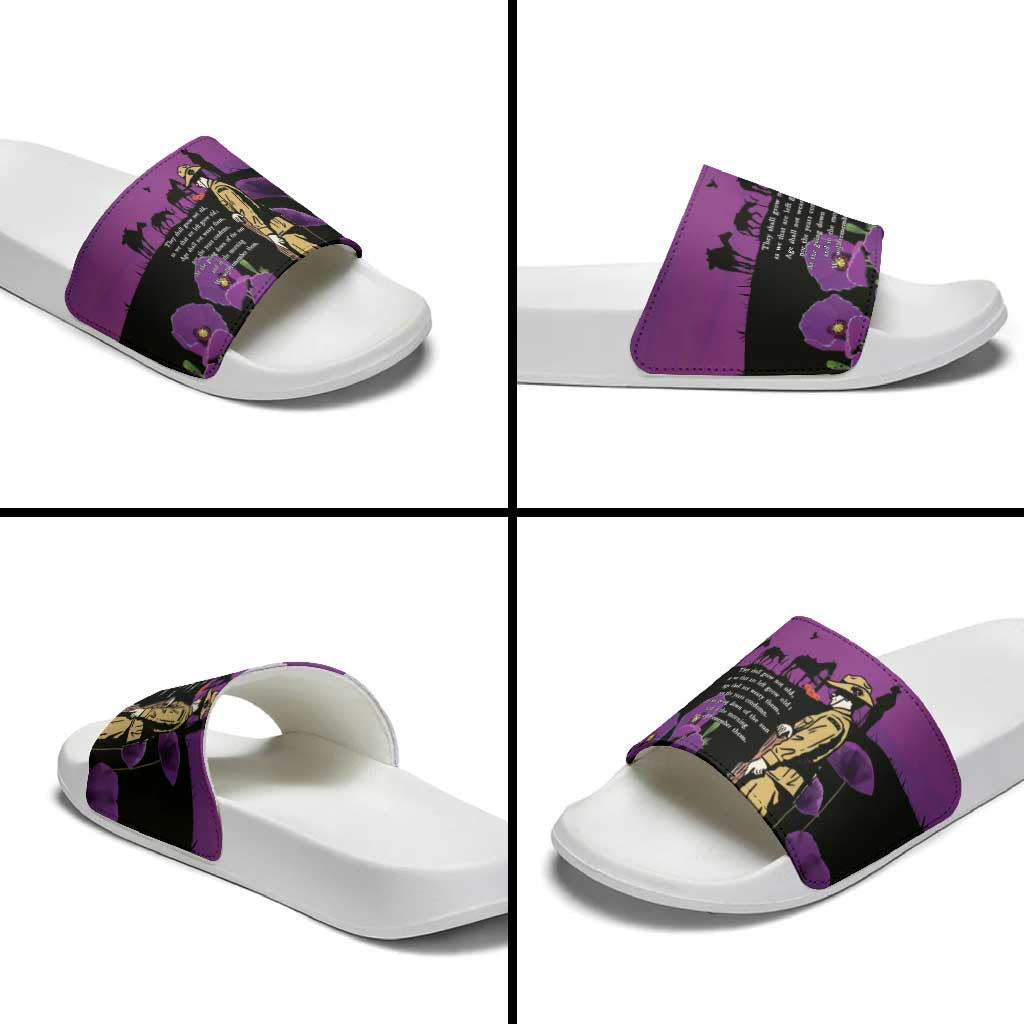 ANZAC Soldier and War Animals Slide Sandals We Will Remember Them LT15 - Polynesian Pride