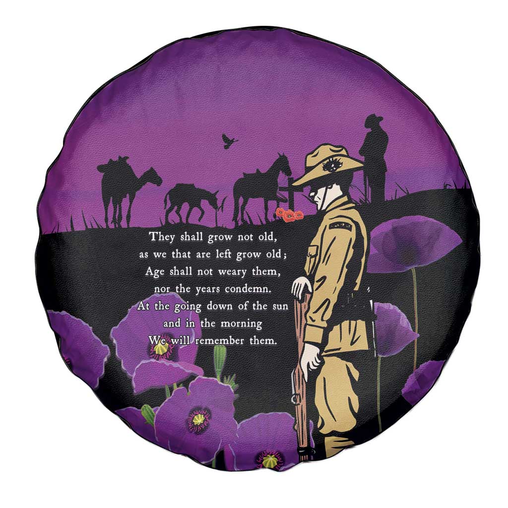 ANZAC Soldier and War Animals Spare Tire Cover We Will Remember Them LT15 - Polynesian Pride