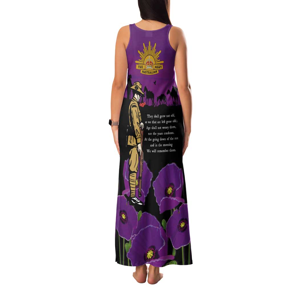 ANZAC Soldier and War Animals Tank Maxi Dress We Will Remember Them LT15 - Polynesian Pride