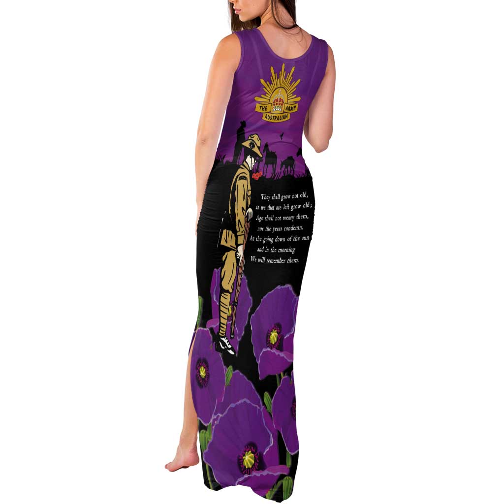 ANZAC Soldier and War Animals Tank Maxi Dress We Will Remember Them LT15 - Polynesian Pride