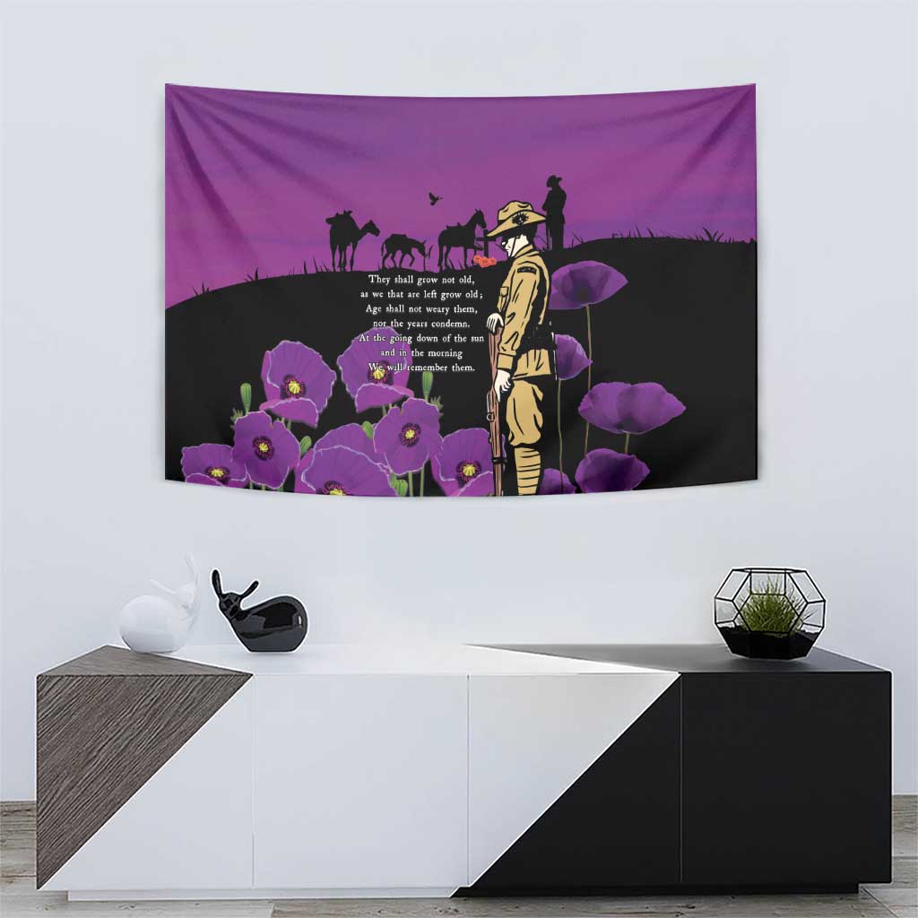 ANZAC Soldier and War Animals Tapestry We Will Remember Them LT15 - Polynesian Pride