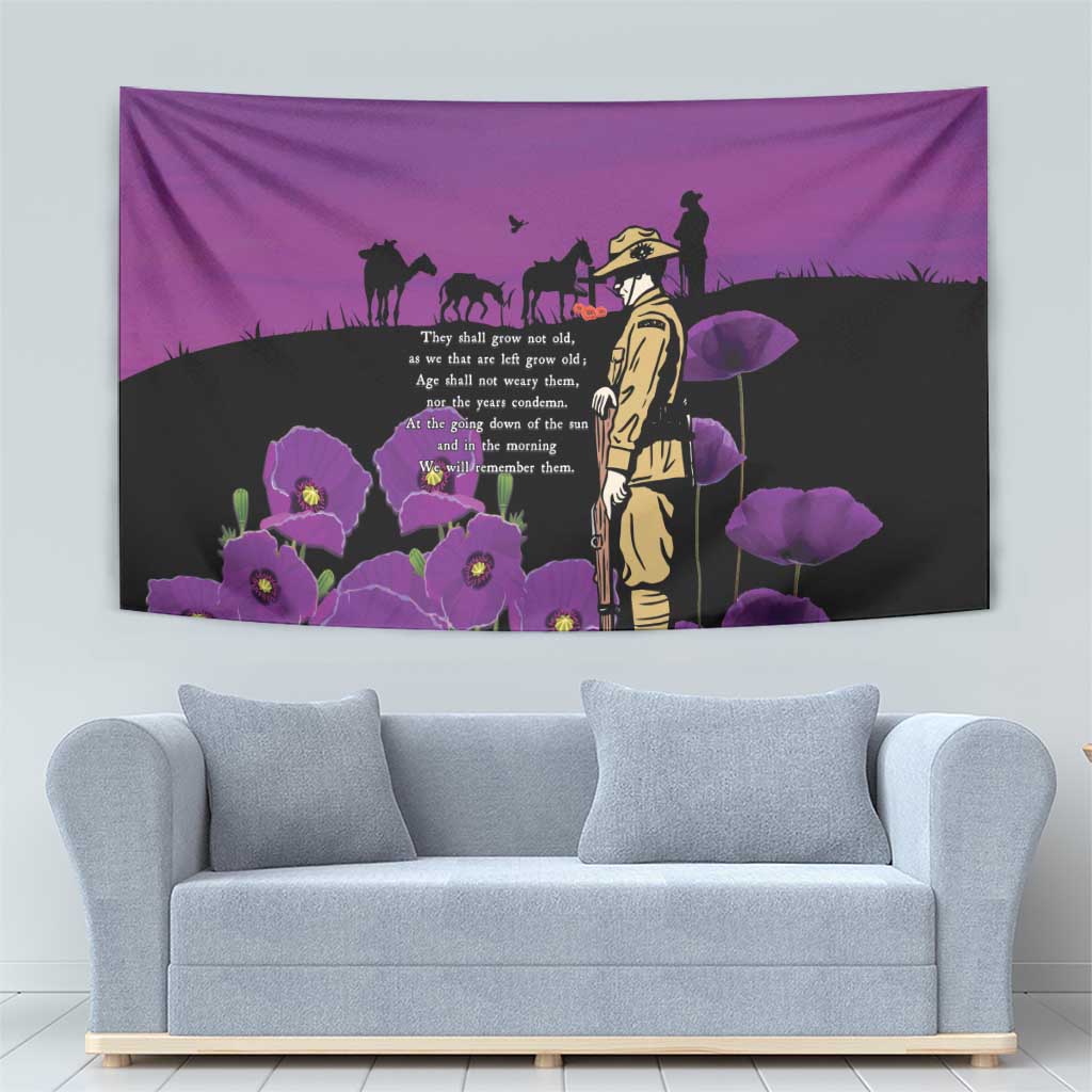 ANZAC Soldier and War Animals Tapestry We Will Remember Them LT15 - Polynesian Pride