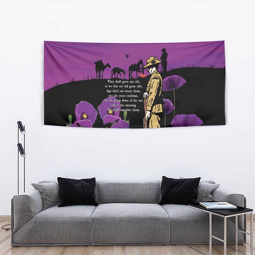 ANZAC Soldier and War Animals Tapestry We Will Remember Them LT15 - Polynesian Pride