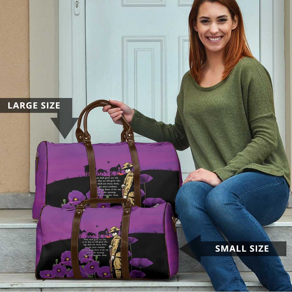 ANZAC Soldier and War Animals Travel Bag We Will Remember Them