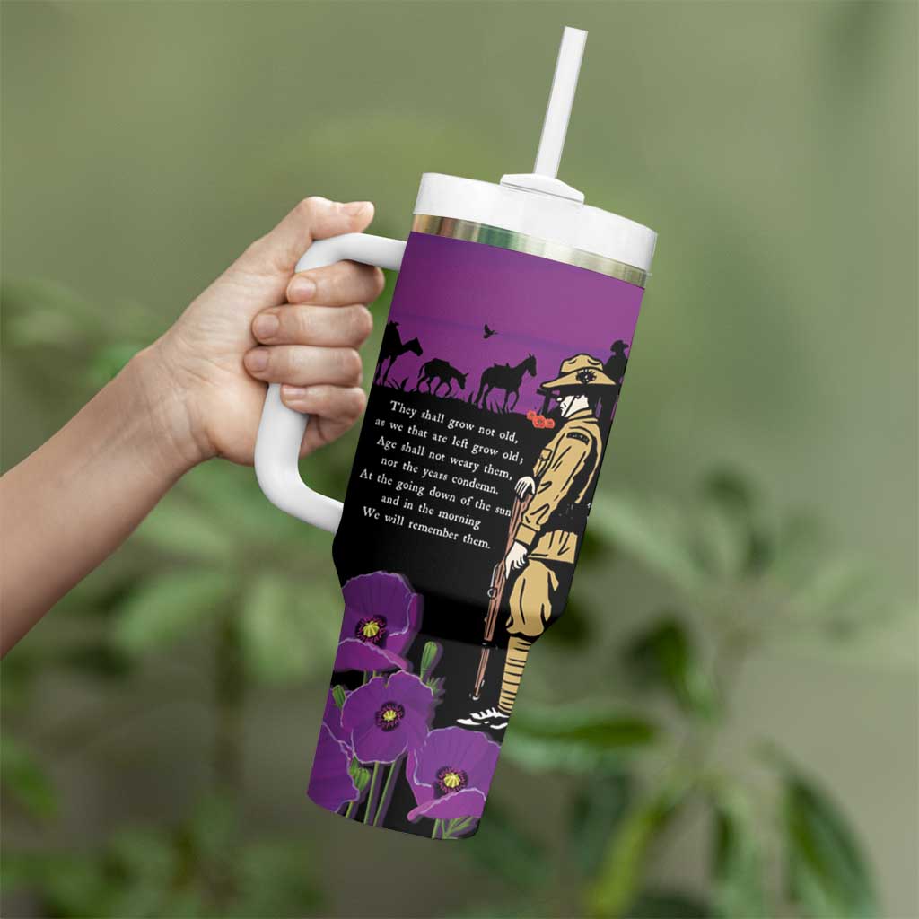 ANZAC Soldier and War Animals Tumbler With Handle We Will Remember Them LT15 - Polynesian Pride