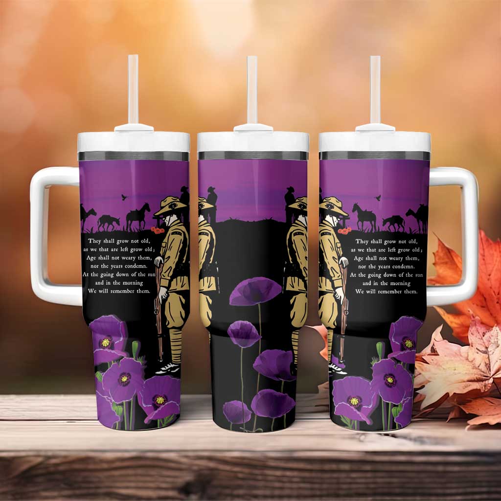 ANZAC Soldier and War Animals Tumbler With Handle We Will Remember Them LT15 - Polynesian Pride