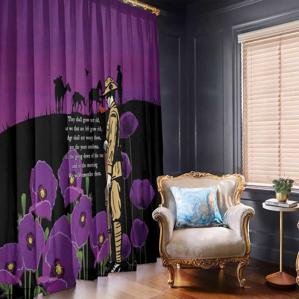 ANZAC Soldier and War Animals Window Curtain We Will Remember Them LT15 - Polynesian Pride