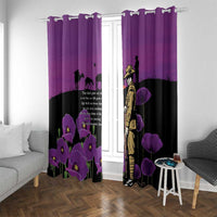 ANZAC Soldier and War Animals Window Curtain We Will Remember Them LT15 With Grommets Purple - Polynesian Pride