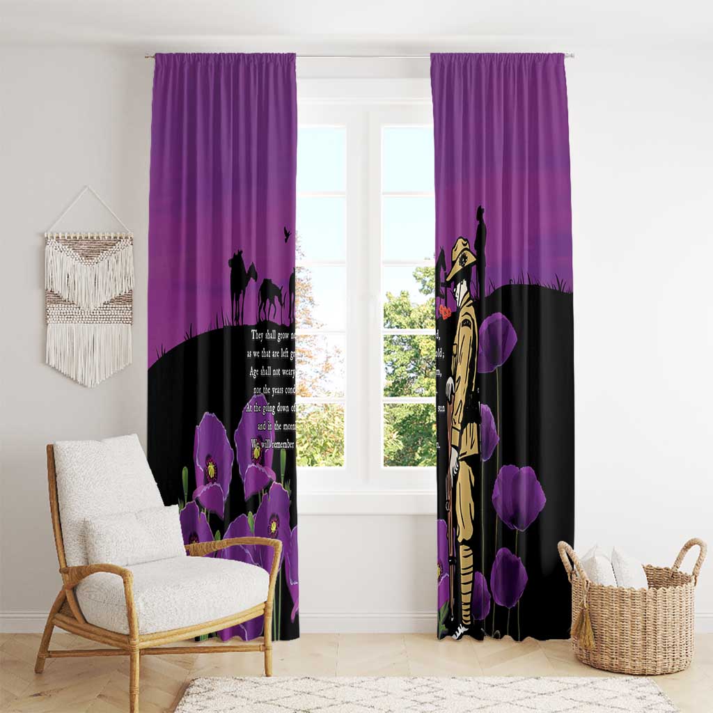 ANZAC Soldier and War Animals Window Curtain We Will Remember Them LT15 - Polynesian Pride