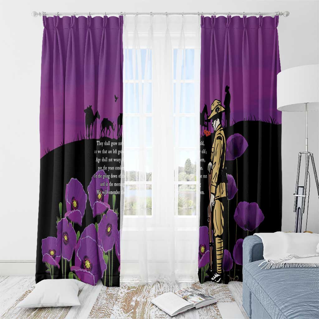 ANZAC Soldier and War Animals Window Curtain We Will Remember Them LT15 - Polynesian Pride