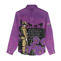 ANZAC Soldier and War Animals Women Casual Shirt We Will Remember Them