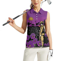 ANZAC Soldier and War Animals Women Sleeveless Polo Shirt We Will Remember Them LT15 - Polynesian Pride