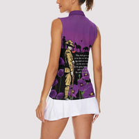 ANZAC Soldier and War Animals Women Sleeveless Polo Shirt We Will Remember Them LT15 - Polynesian Pride