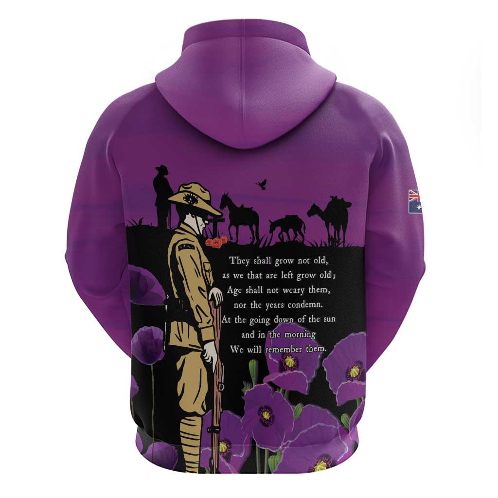 ANZAC Soldier and War Animals Zip Hoodie We Will Remember Them LT15 - Polynesian Pride