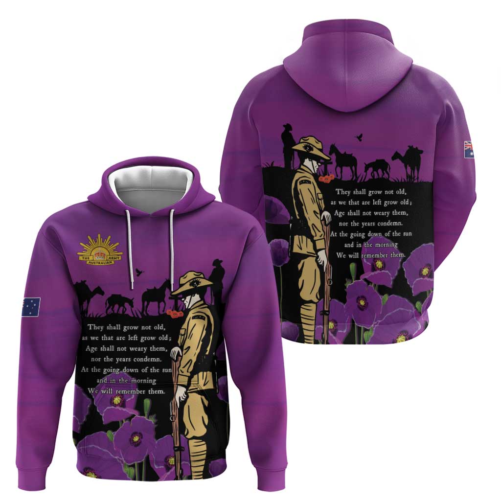 ANZAC Soldier and War Animals Zip Hoodie We Will Remember Them LT15 - Polynesian Pride