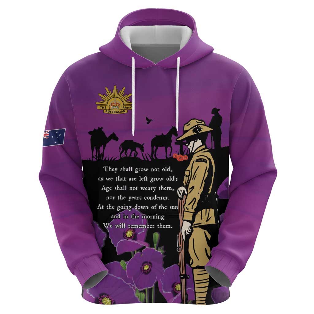 ANZAC Soldier and War Animals Zip Hoodie We Will Remember Them LT15 - Polynesian Pride
