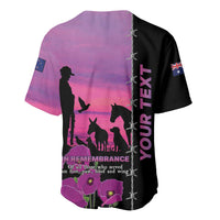 Personalised ANZAC War Animals Baseball Jersey Lest We Forget Memorial LT15 - Polynesian Pride