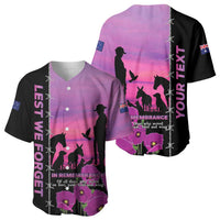 Personalised ANZAC War Animals Baseball Jersey Lest We Forget Memorial LT15 - Polynesian Pride