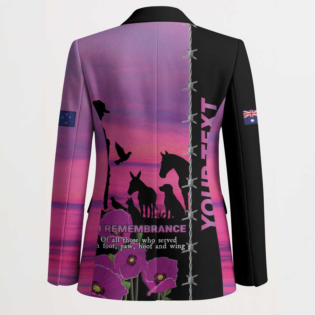 Personalised ANZAC War Animals Blazer Lest We Forget Memorial LT15 - Polynesian Pride