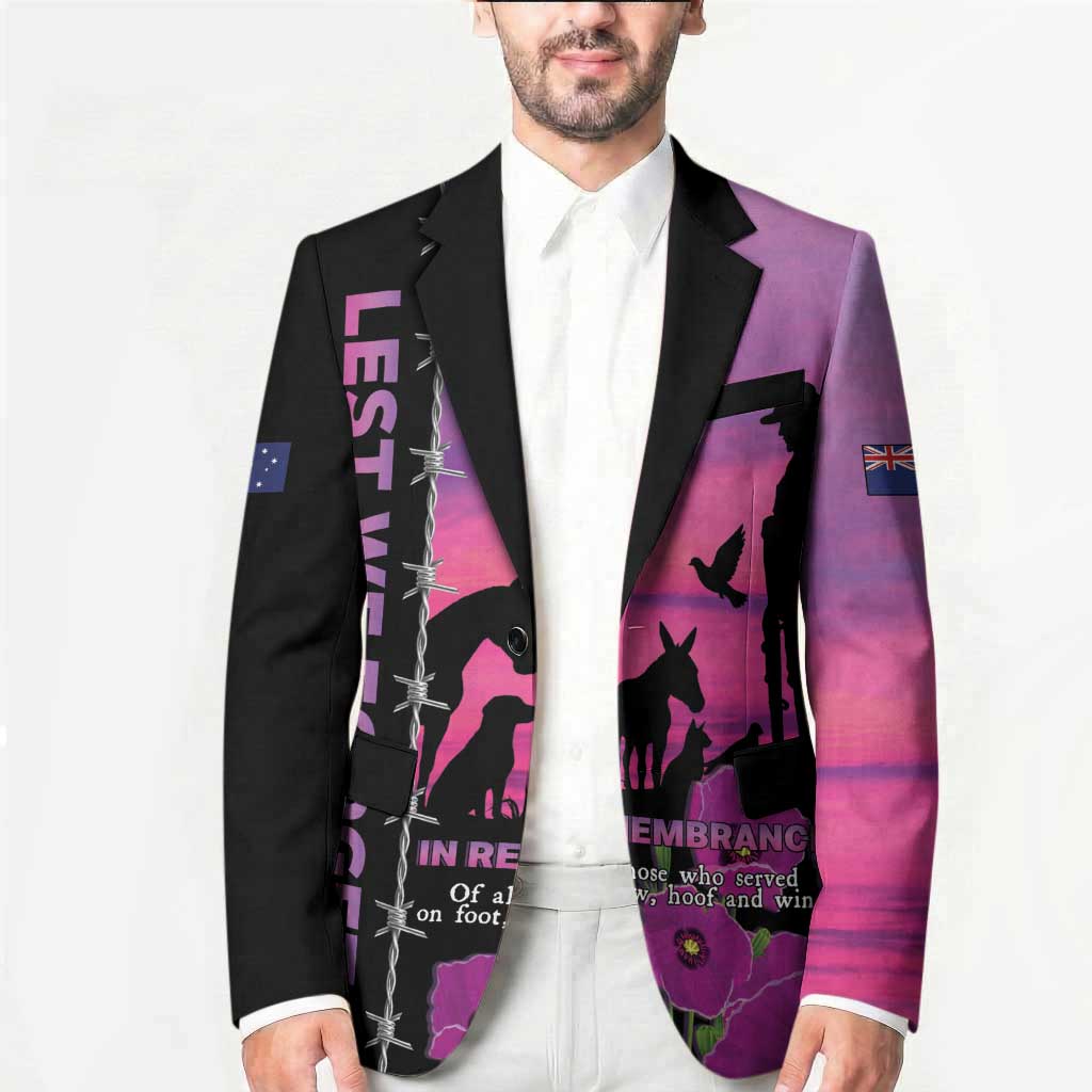 Personalised ANZAC War Animals Blazer Lest We Forget Memorial LT15 - Polynesian Pride