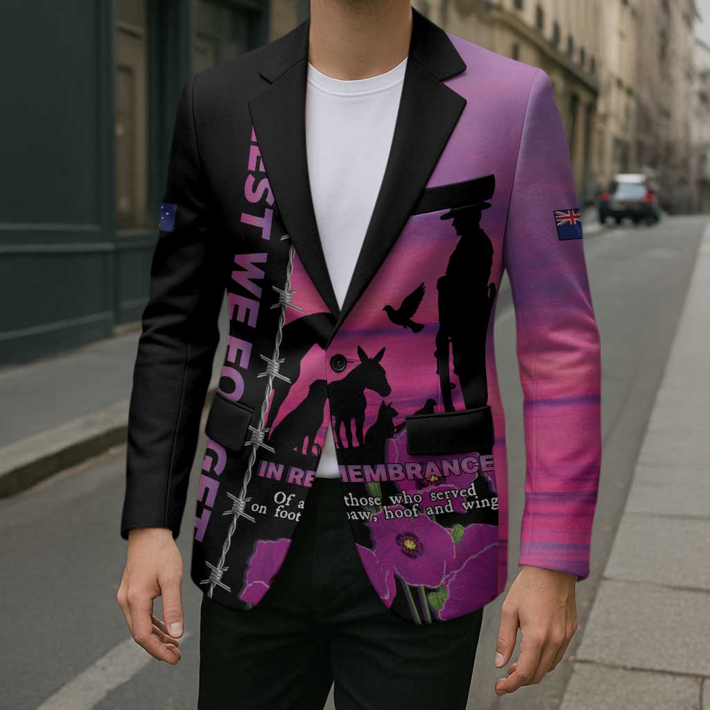 Personalised ANZAC War Animals Blazer Lest We Forget Memorial LT15 - Polynesian Pride